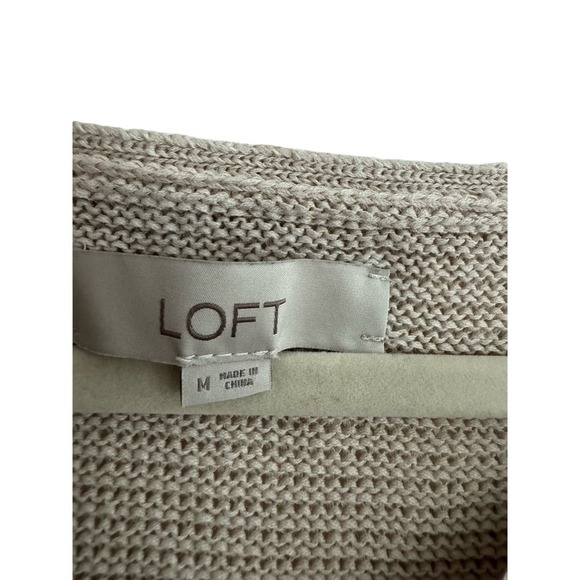 Loft Beige Lightweight Pull Over Sweater Size M - Picture 3 of 4